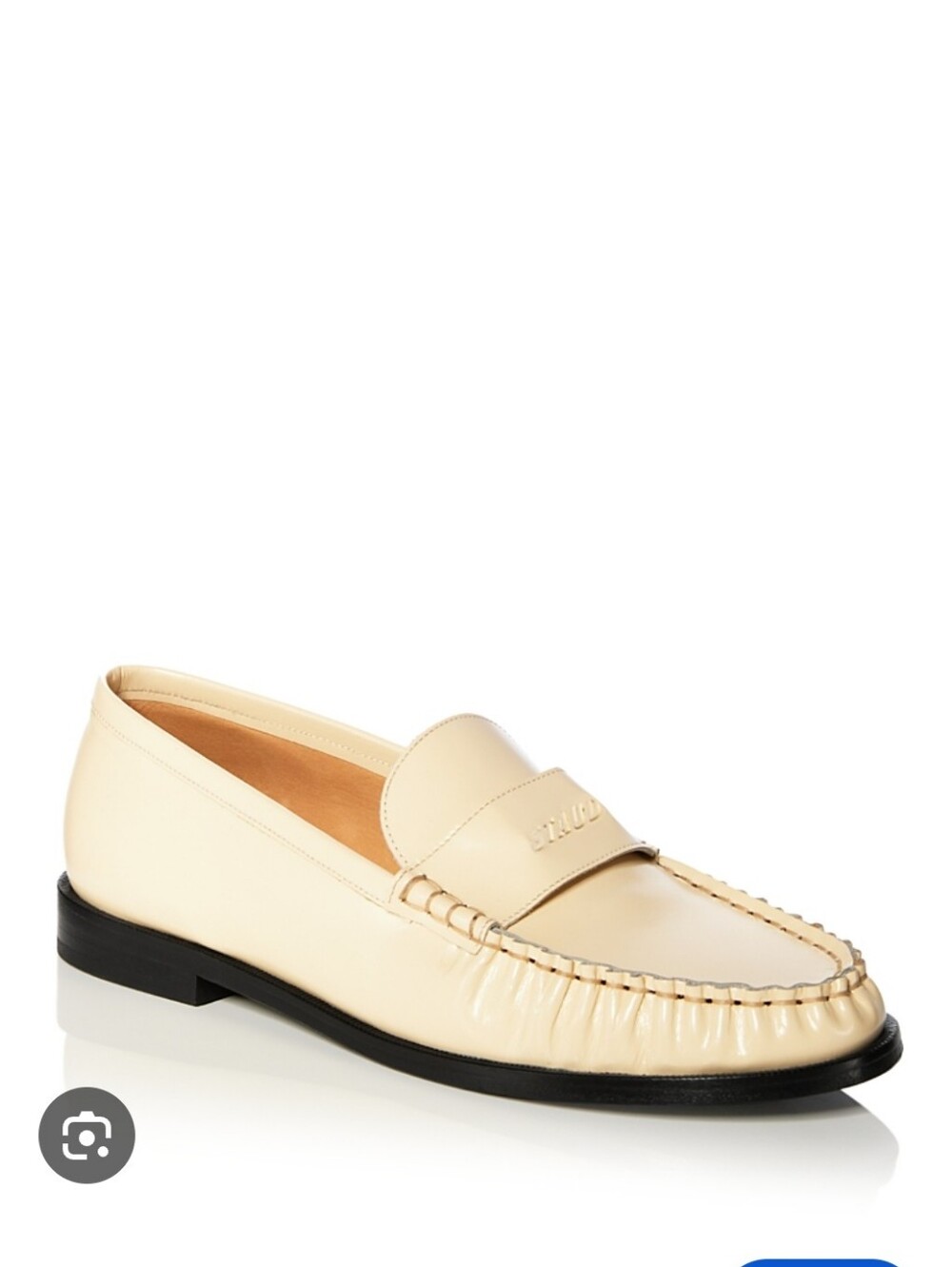 STAUD | NWOT EU 35 (US 5) Loulou Leather Penny Loafers | cream